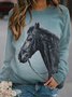 à Capuche Décontracté Printemps / Automne Lettres de texte Sweat-shirt à Capuche Micro-élasticité Quotidien Coupe Régulière Régulier Régulier pour Femmes