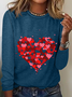 Chemisiers1 Femmes Décontracté Printemps / Automne le Jour de la Saint-Valentin Quotidien Ample Meilleure vente Manches Longues Régulier Élasticité moyenne