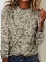 T-shirts Décontracté Printemps / Automne impression en 3D Vacances Ample Jersey Manches Longues Régulier Droit pour Femmes