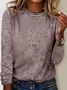 T-shirts Décontracté Printemps / Automne impression en 3D Micro-élasticité Ample Jersey Régulier Droit Régulier pour Femmes