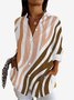 Chemises Femmes Géométrique Décontracté Printemps / Automne Polyester Quotidien Ample Manches Longues Régulier T.-N.-L.