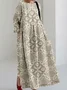 Femmes impression en 3D Comme Image Col Rond Confortable Robe Maxi Rétro