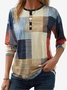 Chemisiers1 Femmes Décontracté Printemps / Automne Bloc de Couleur Polyester Micro-élasticité Manches Longues à Épaules Dénudées Régulier Régulier
