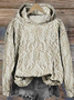 à Capuche Femmes Rétro Printemps / Automne impression en 3D Polyester Micro-élasticité Manches Longues Régulier Droit Régulier