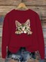 Sweat-shirts Femmes Décontracté Printemps / Automne Chat Micro-élasticité Pull-over Manches Longues Col Rond Régulier Régulier