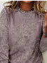 T-shirts Décontracté Printemps / Automne impression en 3D Micro-élasticité Ample Jersey Régulier Droit Régulier pour Femmes