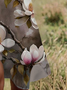 Femmes Floral Gris Col Rond Confortable Robe Mi-Longue Décontracté