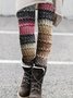 Pantalons De Yoga Rétro Toutes Les Saisons Plaid Naturel Micro-élasticité Quotidien Serré Long Régulier pour Femmes