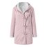Micro-élasticité Sweat-shirt à Capuche Manches Longues en Toison Plain Blouson pour Femmes