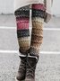 Pantalons De Yoga Rétro Toutes Les Saisons Plaid Naturel Micro-élasticité Quotidien Serré Long Régulier pour Femmes