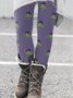 Pantalons De Yoga Femmes Rétro Toutes Les Saisons Plaid Coton Micro-élasticité Quotidien Serré Trapèze Régulier
