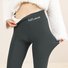 Pantalons De Yoga Décontracté Plain Hiver Polyester Quotidien Serré Taille Moyenne Legging Droit pour Femmes