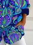 Chemises Femmes Décontracté Ethnique Printemps / Automne Polyester Aucune élasticité Manches Longues Régulier Col de Chemise T.-N.-L.