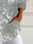 Chemises Décontracté Floral Printemps / Automne Aucune élasticité Quotidien Ample Régulier Régulier Col de Chemise pour Femmes