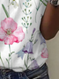 T-shirts Femmes Décontracté Floral Été Aucune élasticité Ample Manches Courtes Régulier Droit Régulier