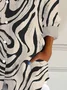 Chemises Rayé Décontracté Printemps / Automne Polyester Manches Longues Droit Régulier Col de Chemise T.-N.-L. pour Femmes