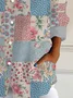 Chemises Femmes Décontracté Floral Printemps / Automne Aucune élasticité Manches Longues Régulier Régulier Col de Chemise T.-N.-L.
