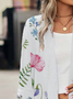 Élasticité moyenne Manches Longues Régulier Floral Kimono pour Femmes