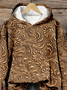 à Capuche Femmes Rétro Printemps / Automne impression en 3D Polyester Sweat-shirt à Capuche Vacances Ample Manches Longues Régulier