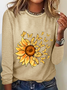 Chemisiers1 Femmes Décontracté Floral Printemps / Automne Ample Meilleure vente Manches Longues en Mélangé de Coton Régulier Droit