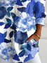 Chemises Femmes Décontracté Floral Printemps / Automne Polyester Aucune élasticité Quotidien Manches Longues Droit T.-N.-L.