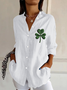 Chemises Femmes Décontracté Printemps / Automne Feuille Polyester Aucune élasticité Quotidien Ample Col de Chemise T.-N.-L.