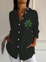Chemises Femmes Décontracté Printemps / Automne Feuille Polyester Aucune élasticité Quotidien Ample Col de Chemise T.-N.-L.