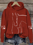 à Capuche Décontracté Imprimé d'Animal Printemps / Automne Polyester Sweat-shirt à Capuche Micro-élasticité Quotidien Régulier Trapèze pour Femmes