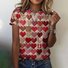 T-shirts Décontracté Plain Été Micro-élasticité Manches Courtes Col Rond Régulier Trapèze Régulier pour Femmes