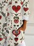 Chemises Femmes Décontracté Floral Printemps / Automne Aucune élasticité Manches Longues Régulier Boucle Régulier T.-N.-L.