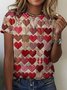 T-shirts Décontracté Plain Été Micro-élasticité Manches Courtes Col Rond Régulier Trapèze Régulier pour Femmes