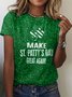 T-shirts Femmes Décontracté Floral Été Coton Micro-élasticité Quotidien Manches Courtes Régulier Trapèze