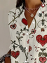 Chemises Femmes Décontracté Floral Printemps / Automne Aucune élasticité Manches Longues Régulier Boucle Régulier T.-N.-L.