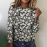 T-shirts Décontracté Printemps / Automne Plaid Micro-élasticité Quotidien Coupe Régulière Manches Longues Trapèze Régulier pour Femmes