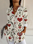 Chemises Femmes Décontracté Floral Printemps / Automne Aucune élasticité Manches Longues Régulier Boucle Régulier T.-N.-L.