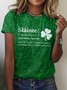 T-shirts Décontracté Floral Été Coton Quotidien Manches Courtes Régulier Trapèze Régulier pour Femmes