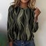 T-shirts Géométrique Décontracté Printemps / Automne Polyester Quotidien Coupe Régulière Manches Longues Trapèze Régulier pour Femmes