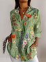 Chemises Femmes Géométrique Décontracté Printemps / Automne Polyester Micro-élasticité Coupe Régulière Manches Longues Régulier Trapèze