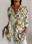 Chemises Femmes Géométrique Décontracté Printemps / Automne Polyester Micro-élasticité Coupe Régulière Manches Longues Régulier Trapèze