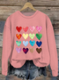 Sweat-shirts Femmes Décontracté Printemps / Automne Coeur/cordé Polyester Imprimé Aucune élasticité Col Rond Régulier Droit