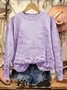 Sweat-shirts Rétro Printemps / Automne impression en 3D Polyester Micro-élasticité Ample Manches Longues Col Rond Régulier pour Femmes