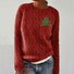 Pulls Femmes Décontracté Imprimé d'Animal Printemps / Automne Micro-élasticité Manches Longues Col Rond Laine/Tricot Trapèze Régulier