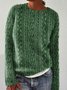 Pulls Décontracté Imprimé d'Animal Printemps / Automne Micro-élasticité Quotidien Manches Longues Col Rond Laine/Tricot Régulier pour Femmes