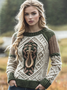 Pulls Décontracté Imprimé d'Animal Printemps / Automne Micro-élasticité Quotidien Coupe Régulière Manches Longues Col Rond Laine/Tricot pour Femmes
