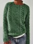 Pulls Décontracté Imprimé d'Animal Printemps / Automne Micro-élasticité Quotidien Manches Longues Col Rond Laine/Tricot Régulier pour Femmes
