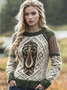 Pulls Décontracté Imprimé d'Animal Printemps / Automne Micro-élasticité Quotidien Coupe Régulière Manches Longues Col Rond Laine/Tricot pour Femmes