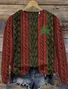 Pulls Décontracté Imprimé d'Animal Printemps / Automne Micro-élasticité Coupe Régulière Col Rond Laine/Tricot Régulier Régulier pour Femmes