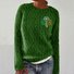 Pulls Femmes Décontracté Imprimé d'Animal Printemps / Automne Micro-élasticité Manches Longues Col Rond Laine/Tricot Trapèze Régulier