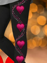 Pantalons De Yoga Femmes Décontracté Toutes Les Saisons Coeur/cordé Imprimé à Haute Élasticité Quotidien Serré Jersey Long