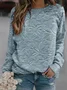 Sweat-shirts Rétro Printemps / Automne impression en 3D Polyester Vacances Ample Manches Longues Col Rond Régulier pour Femmes